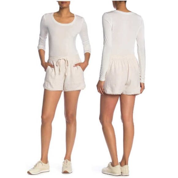 CALSON Pants - CALSON  Linen Blend Drawstring Shorts, Size Large  - Flaxseed sand
